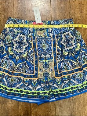 Flying tomato high waisted Blue Paisley Print shirts